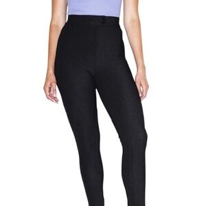 AMERICAN Apparel Black Ribbed Slim Fit Riding Pant Size S